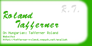 roland tafferner business card